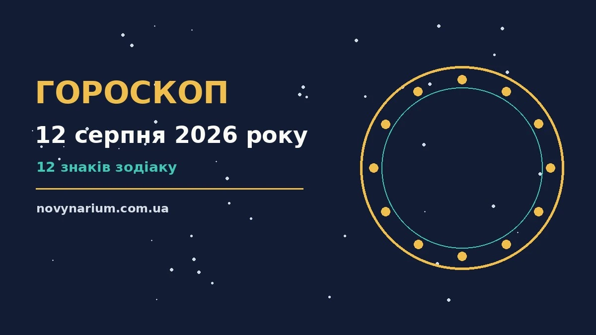 Гороскоп на 12 серпня 2026 року: важливі сигнали дня для впевненого початку дня