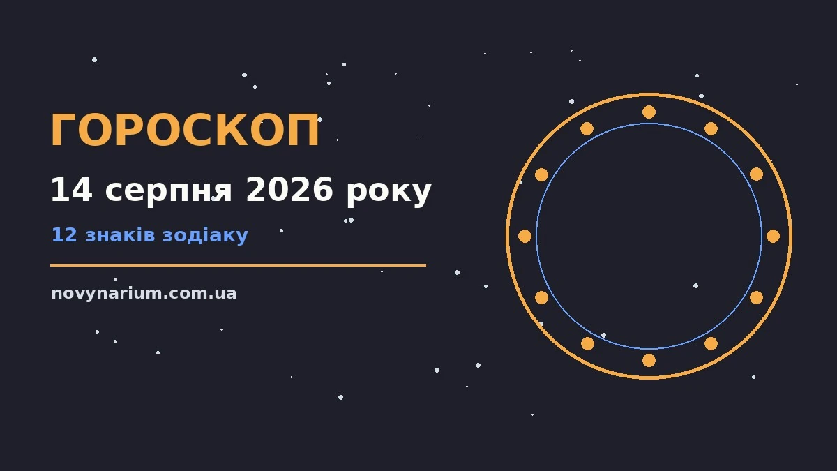 Гороскоп на 14 серпня 2026 року: важливі сигнали дня для впевненого початку дня