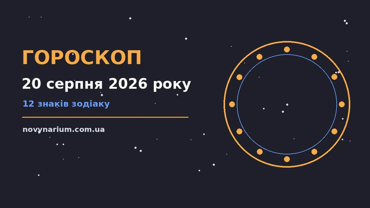Гороскоп на 20 серпня 2026 року: важливі сигнали дня для впевненого початку дня