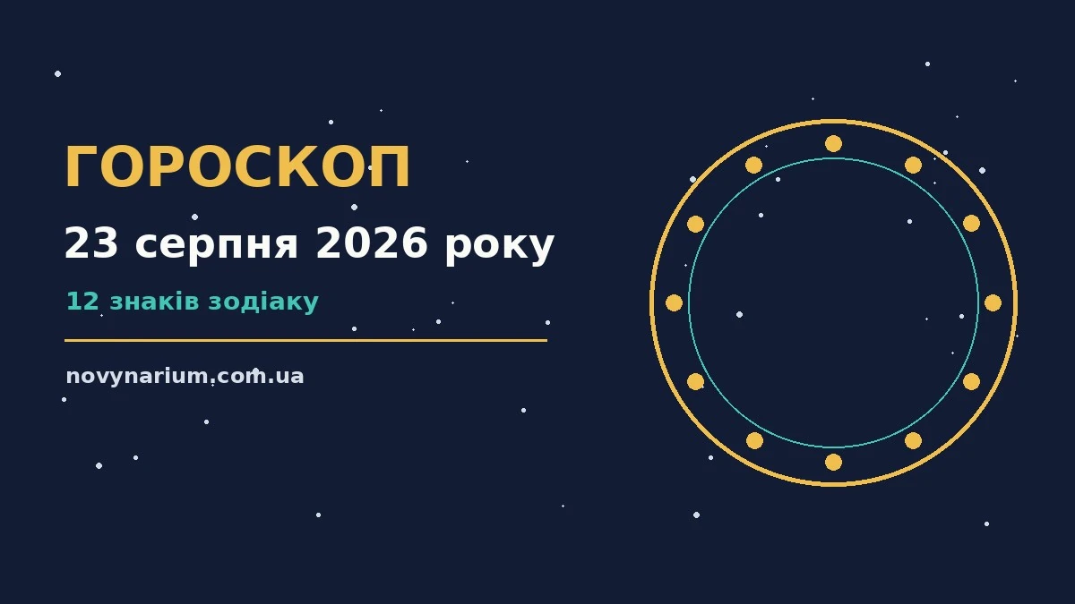 Гороскоп на 23 серпня 2026 року: важливі сигнали дня для впевненого початку дня