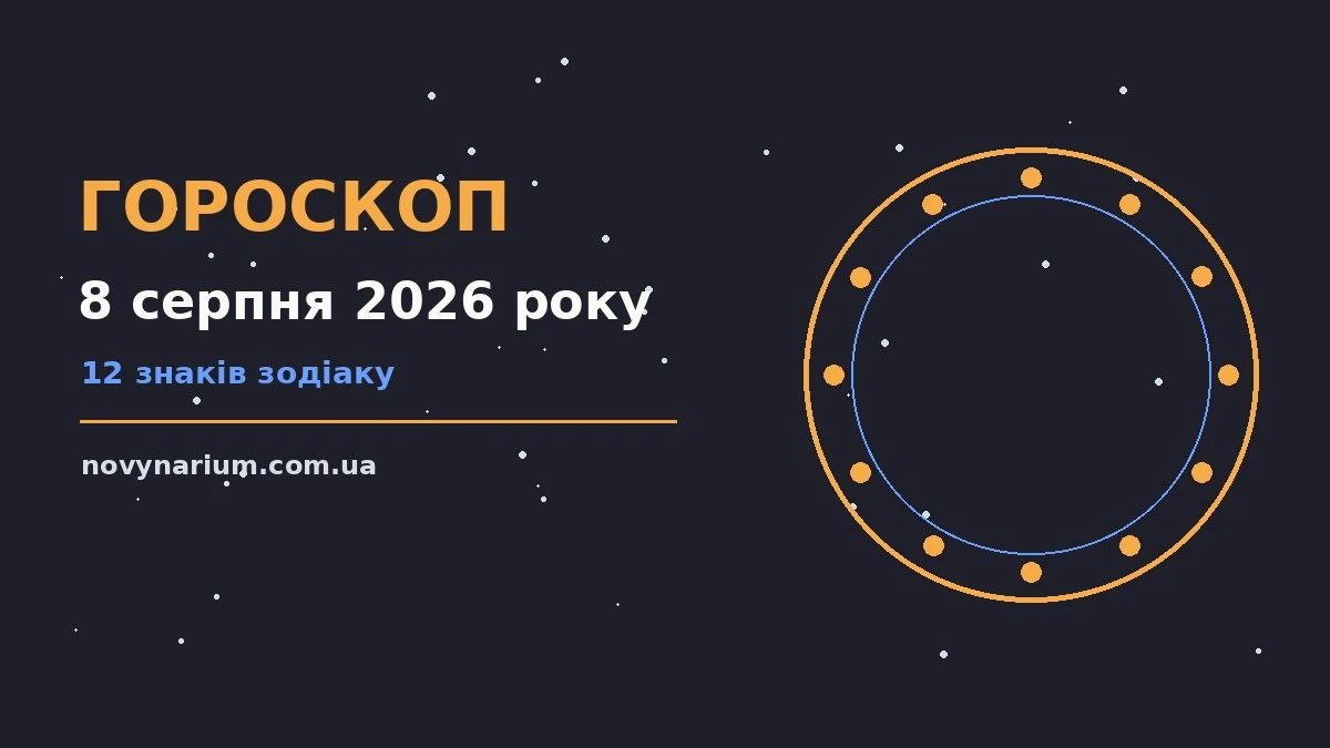 Гороскоп на 8 серпня 2026 року: важливі сигнали дня для впевненого початку дня